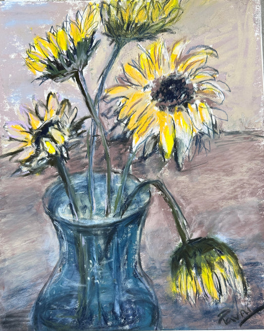 Melancholy Sunflowers