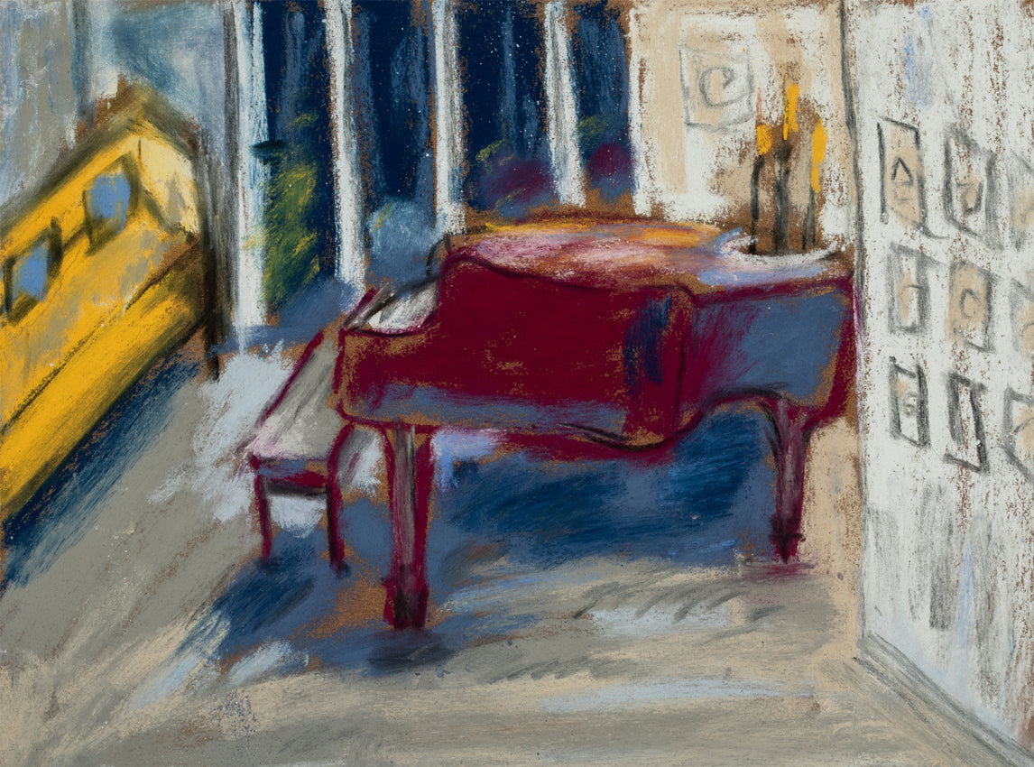Comfort by the grand piano Print